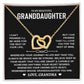 Granddaughter Gift From Grandma - Interlocking Hearts Necklace with Message Card