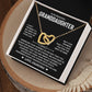 Granddaughter Gift From Grandma - Interlocking Hearts Necklace with Message Card