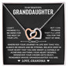 Granddaughter Gift From Grandma - Interlocking Hearts Necklace with Message Card