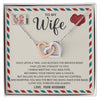 Wife Once Upon A Time - Interlocking Hearts Necklace - Romantic Gift For Wife From Husband