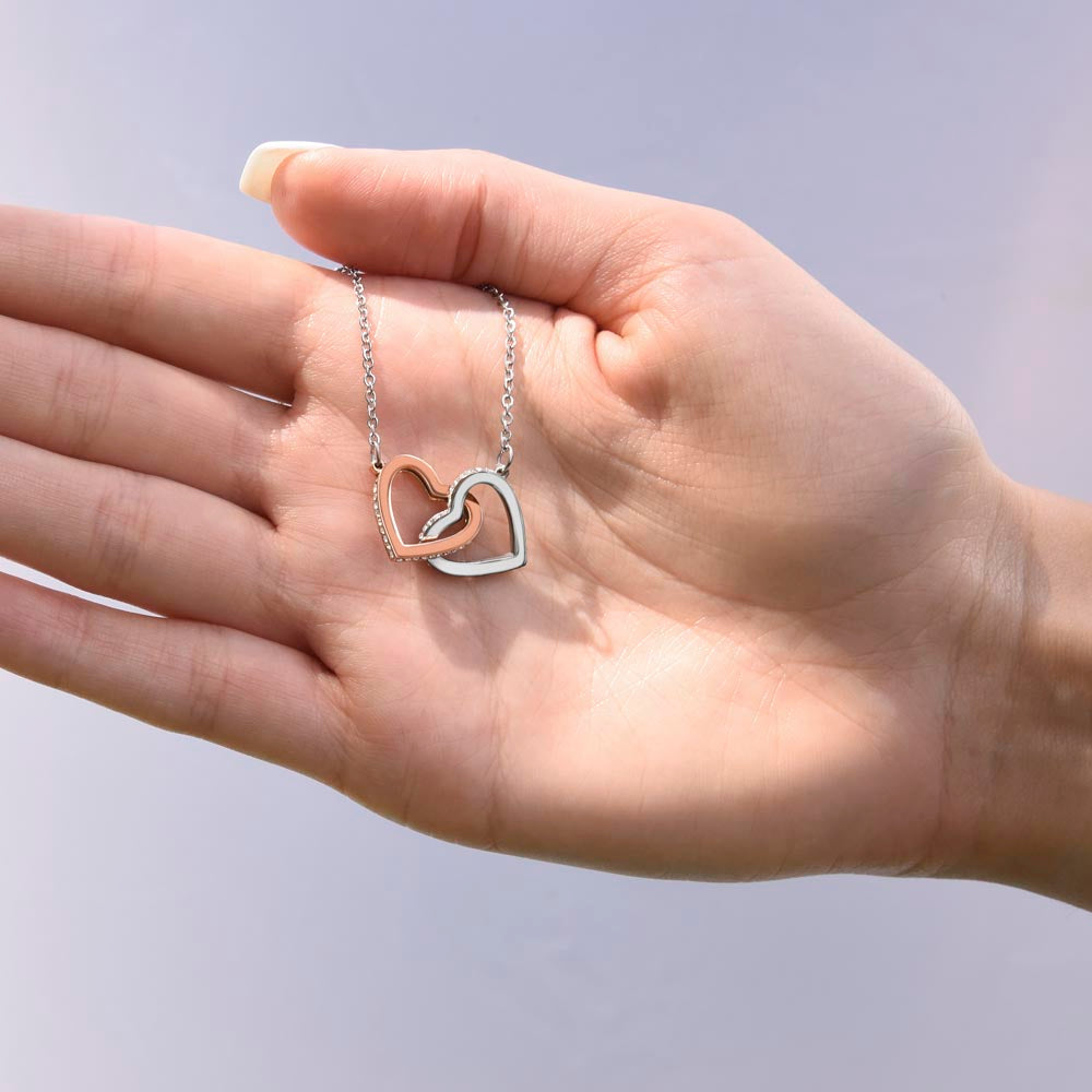 Gift For Daughter - You Are My Sunshine - Interlocking Hearts Necklace