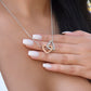 To My Wife - Love You Moon And Back - Interlocking Hearts Necklace