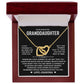 Granddaughter Gift From Grandma - Interlocking Hearts Necklace with Message Card