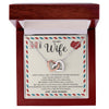 Wife Once Upon A Time - Interlocking Hearts Necklace - Romantic Gift For Wife From Husband