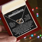Granddaughter Gift From Grandma - Interlocking Hearts Necklace with Message Card
