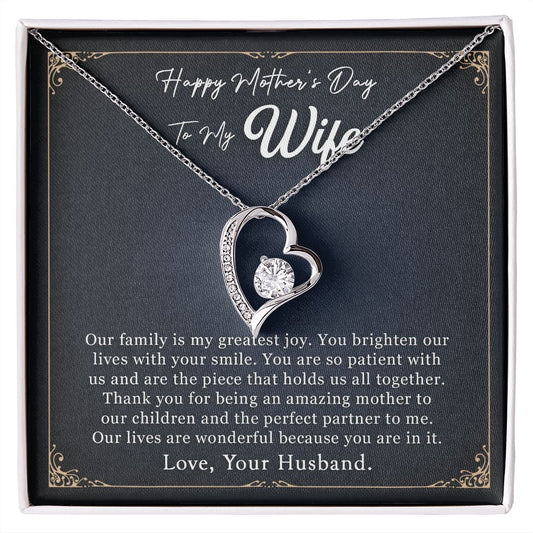 To My Wife - Amazing Mother - Forever Love Necklace
