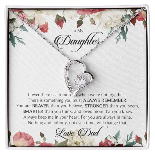 To My Daughter - When We're Not Together - Forever Love Necklace