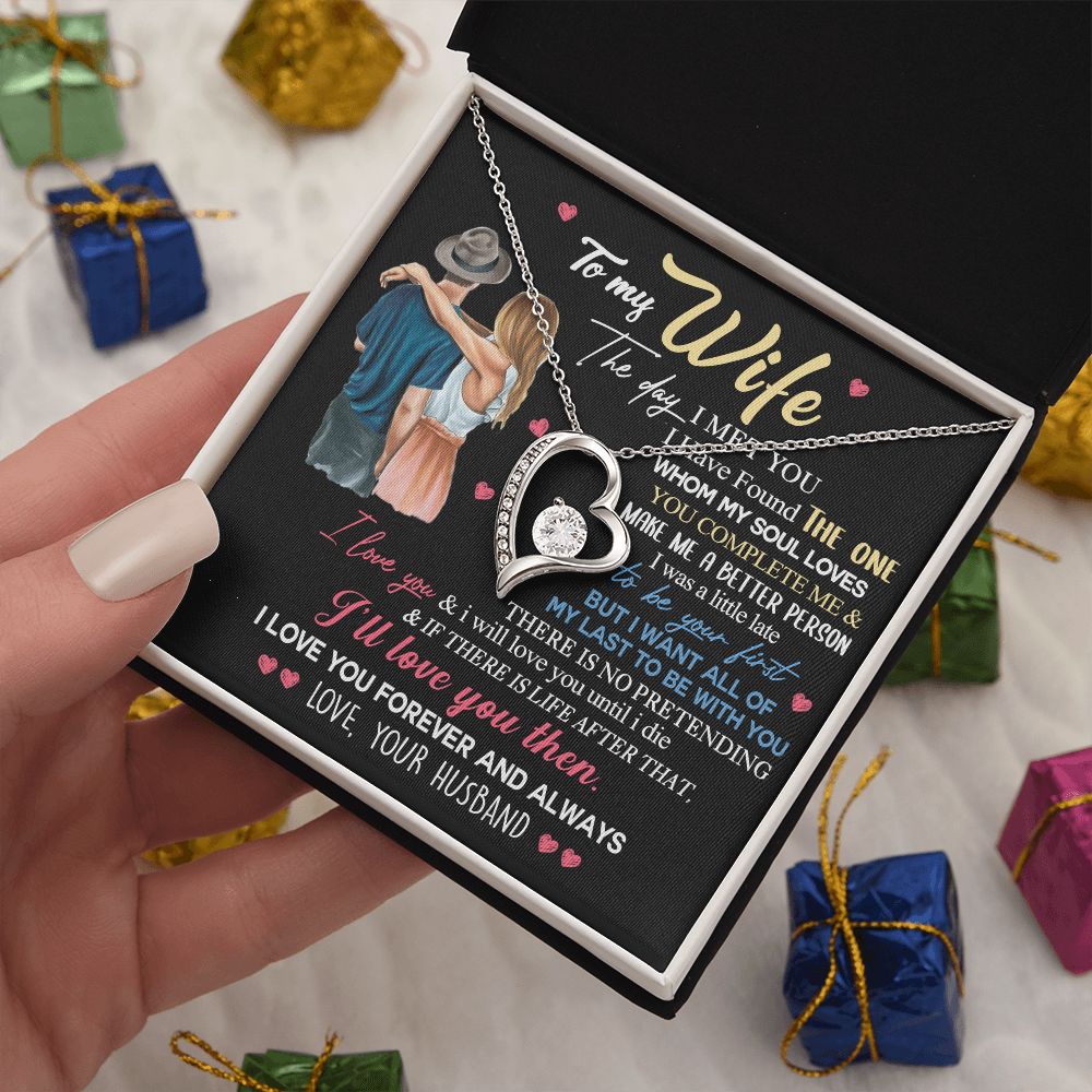 To My Wife From Husband - The Day I Met You - Forever Love Necklace