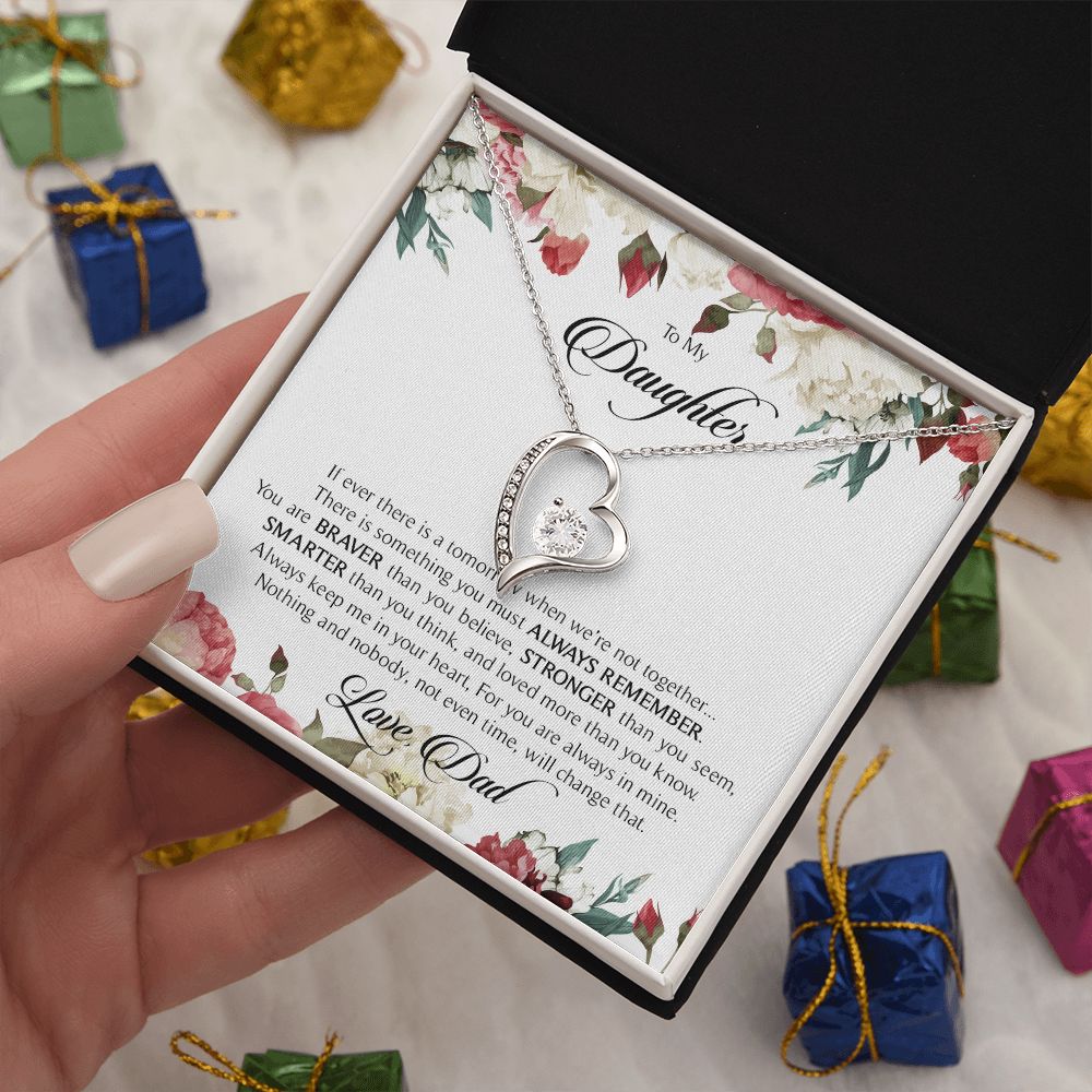 To My Daughter - When We're Not Together - Forever Love Necklace