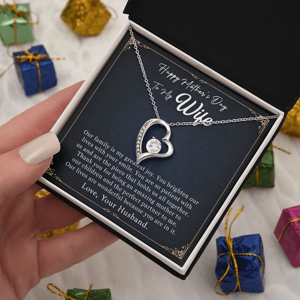 To My Wife - Amazing Mother - Forever Love Necklace