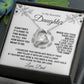 To My Daughter - When you took your first breath - Love Knot Necklace
