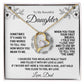 To My Daughter - When you took your first breath - Love Knot Necklace