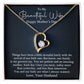 To Beautiful Wife - I Love You More - Forever Love Necklace