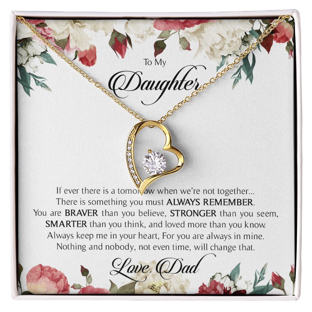 To My Daughter - When We're Not Together - Forever Love Necklace