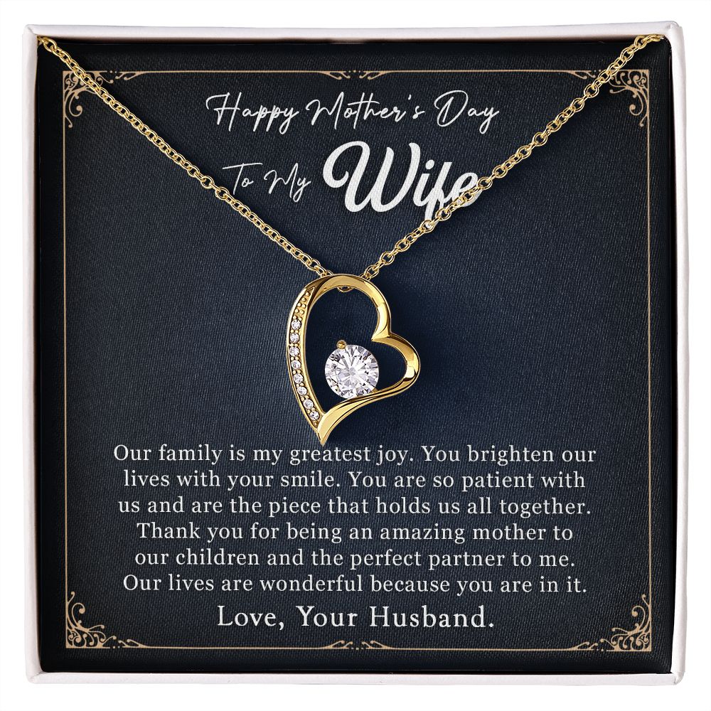 To My Wife - Amazing Mother - Forever Love Necklace