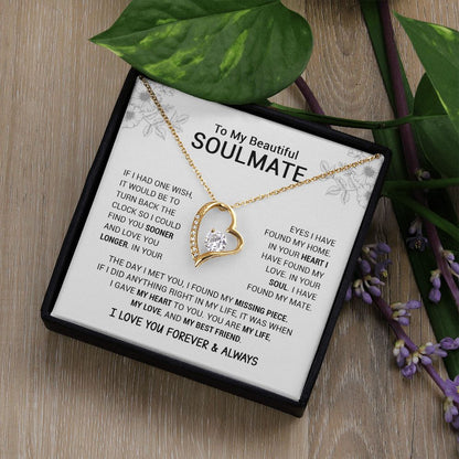 To My Beautiful Soulmate - I Have Found My Mate - Forever Love Necklace