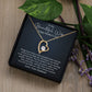 To Beautiful Wife - I Love You More - Forever Love Necklace