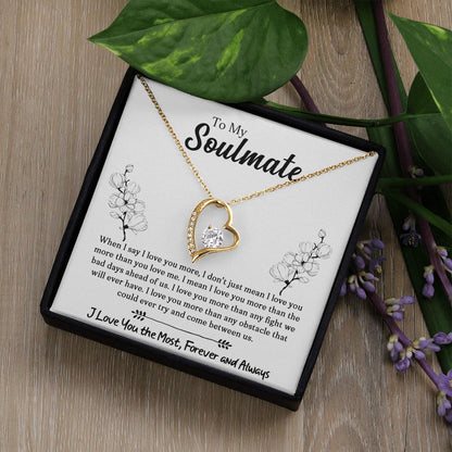 To My Soulmate - When I Say I Love You More - Forever Love Necklace