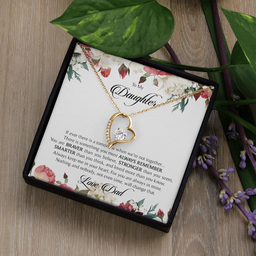 To My Daughter - When We're Not Together - Forever Love Necklace