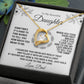 To My Daughter - When you took your first breath - Love Knot Necklace