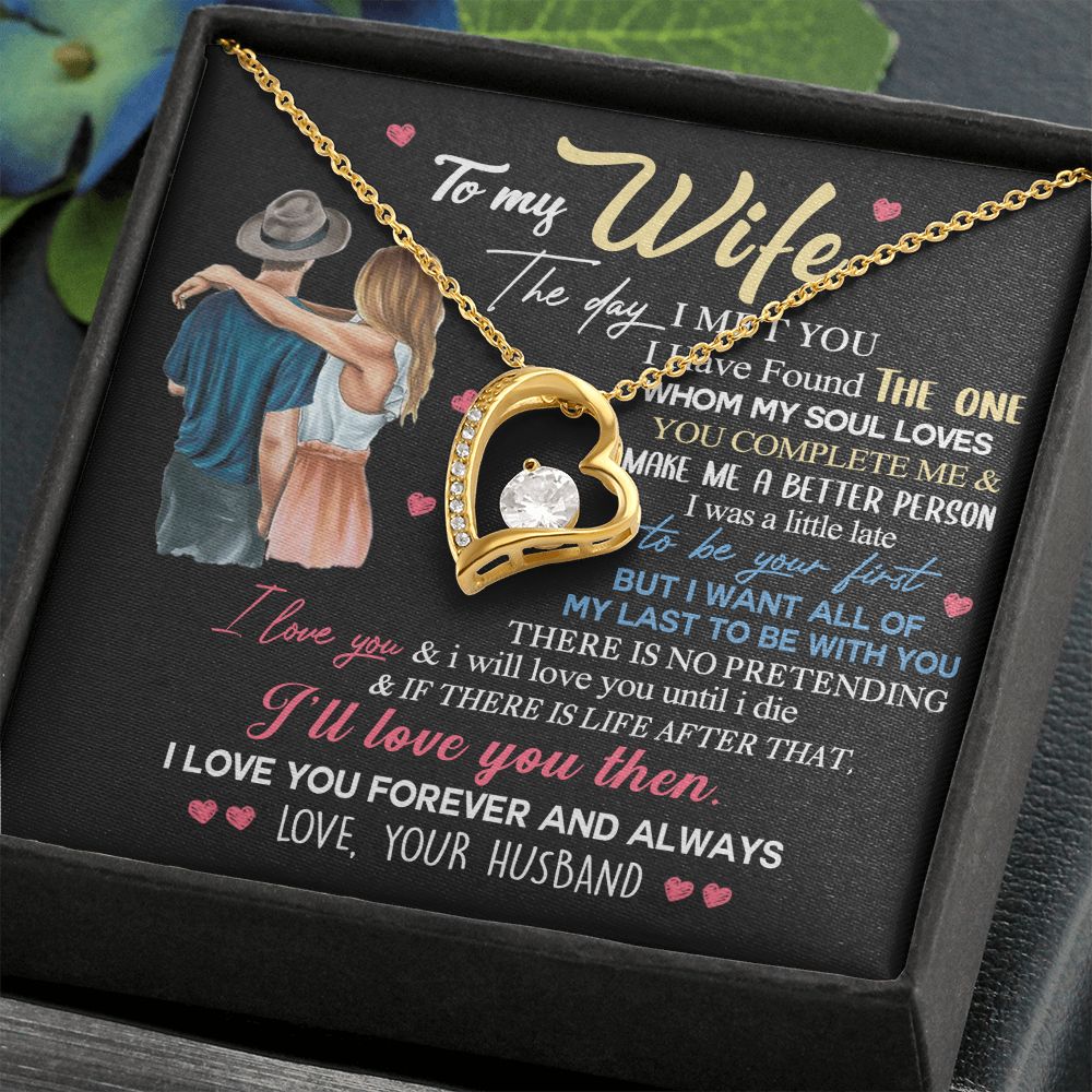 To My Wife From Husband - The Day I Met You - Forever Love Necklace