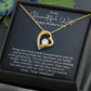 To Beautiful Wife - I Love You More - Forever Love Necklace