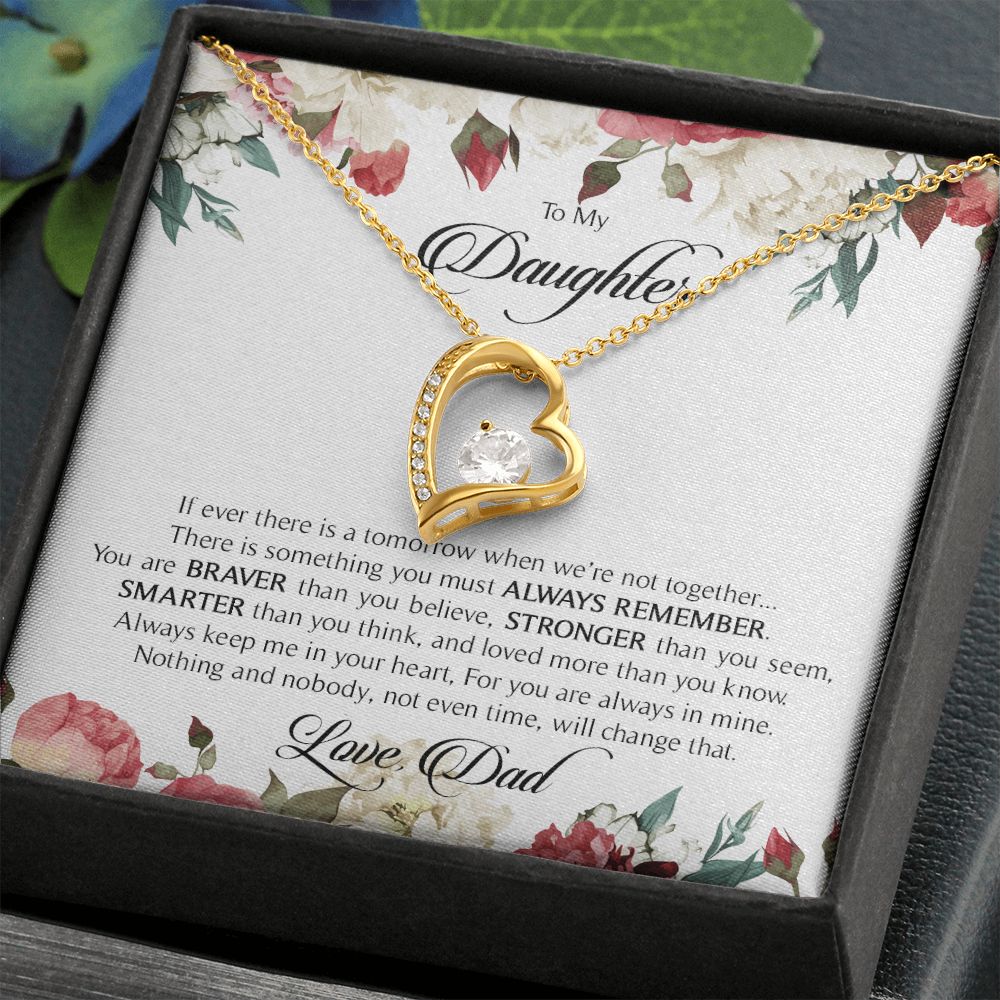 To My Daughter - When We're Not Together - Forever Love Necklace